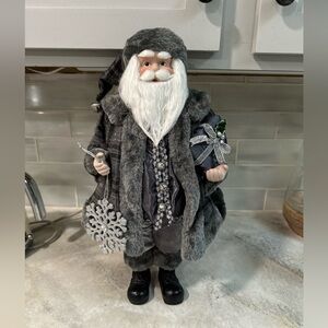 Rare Pier One Imports Vintage Style Gray Santa